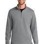 Port Authority Mens Wearever Signature Double Pique 1/4 Zip Sweatshirt - Gusty Grey - COMING SOON