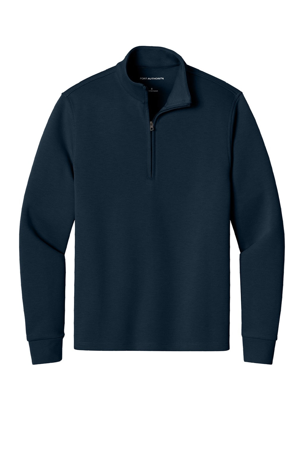 Port Authority K210 Mens Wearever Signature Double Pique 1/4 Zip Sweatshirt River Navy Blue Flat Front
