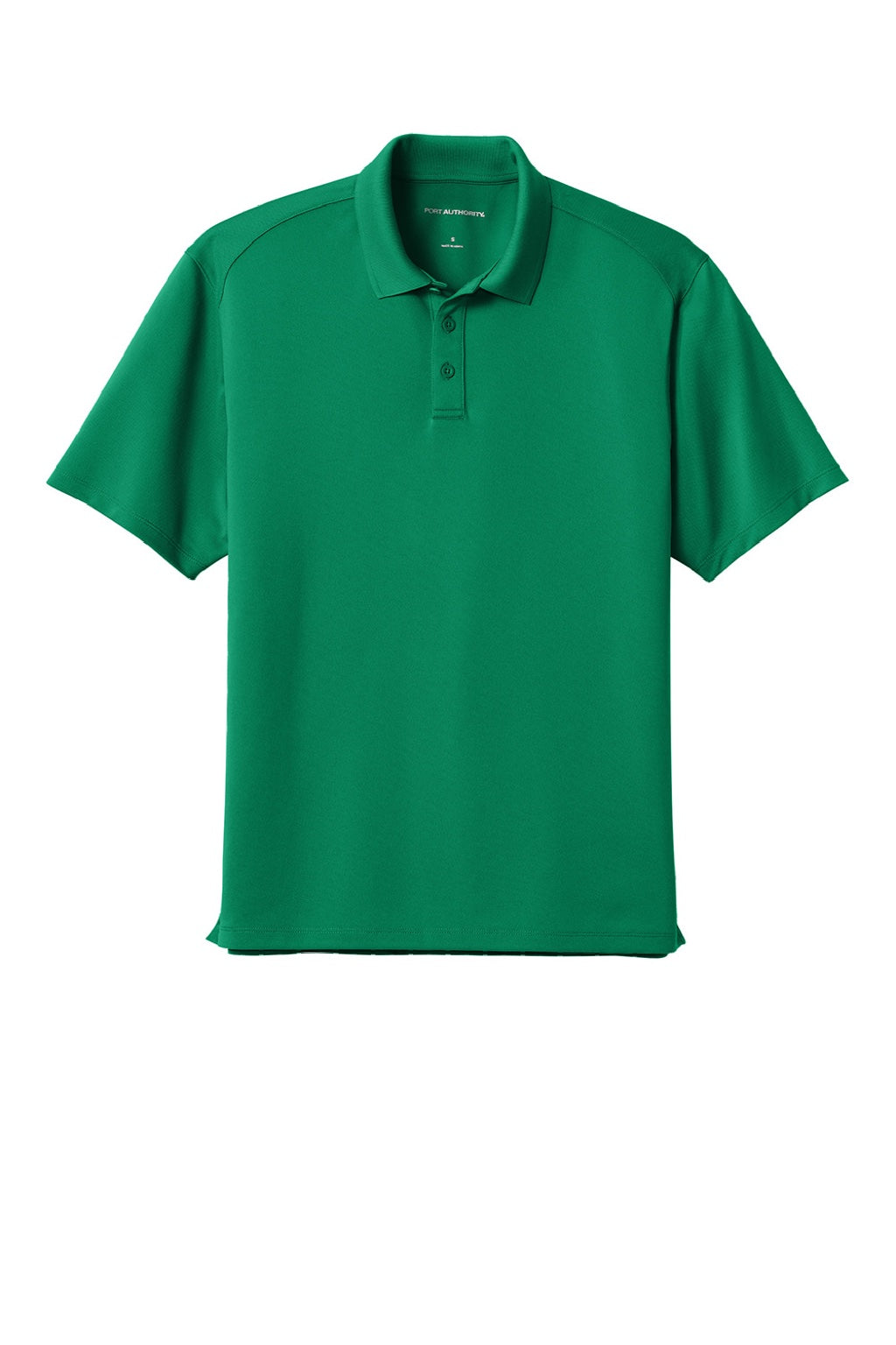 Port Authority K240 Mens Wearever Moisture Wicking Pique Short Sleeve Polo Shirt Bright Kelly Green Flat Front