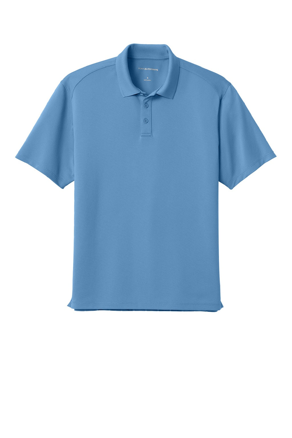 Port Authority K240 Mens Wearever Moisture Wicking Pique Short Sleeve Polo Shirt Carolina Blue Flat Front