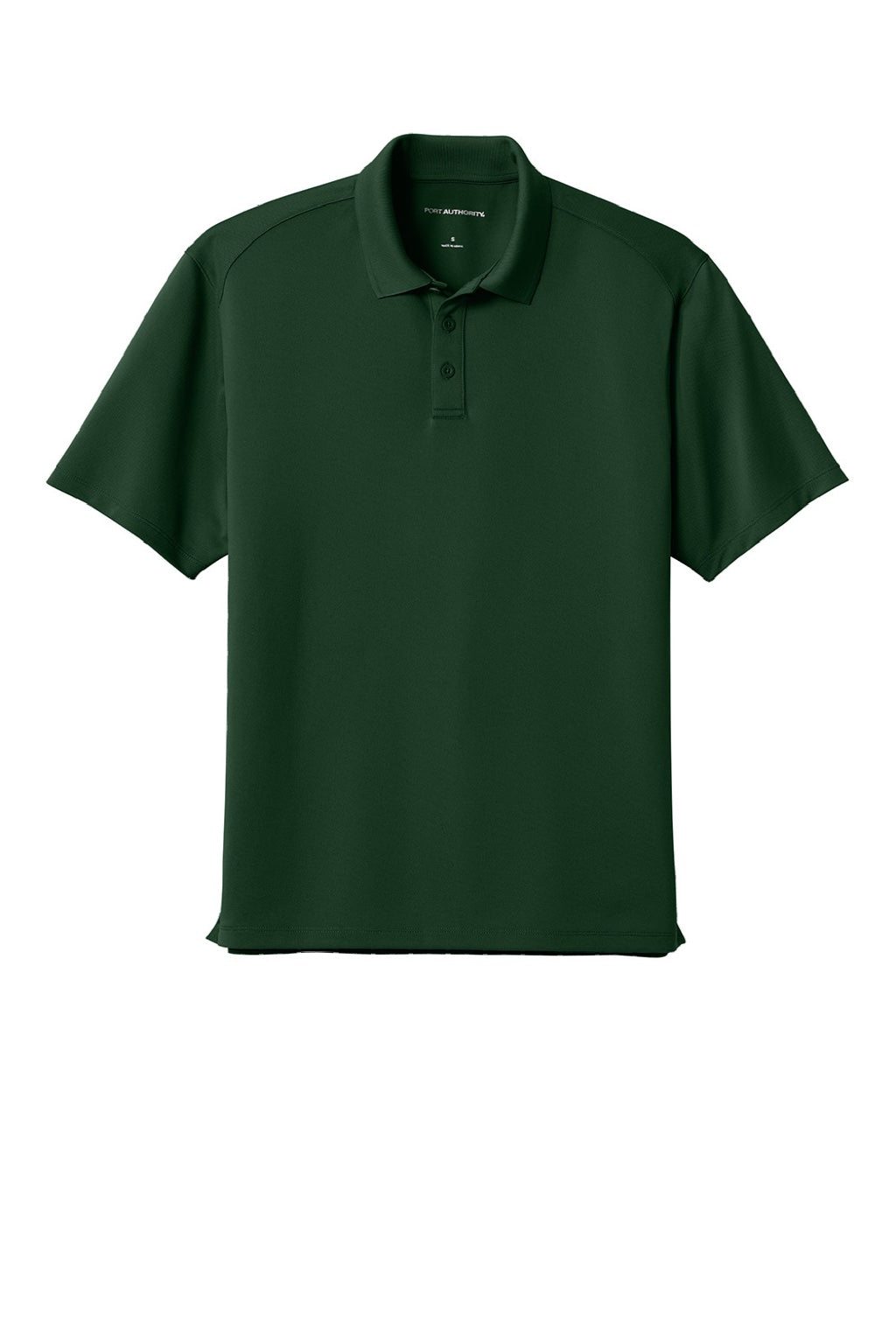 Port Authority K240 Mens Wearever Moisture Wicking Pique Short Sleeve Polo Shirt Deep Forest Green Flat Front