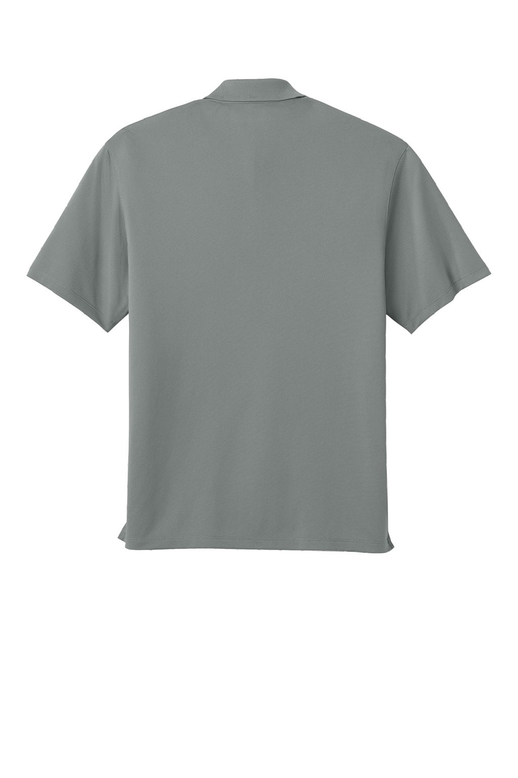 Port Authority K240 Mens Wearever Moisture Wicking Pique Short Sleeve Polo Shirt Gusty Grey Flat Back