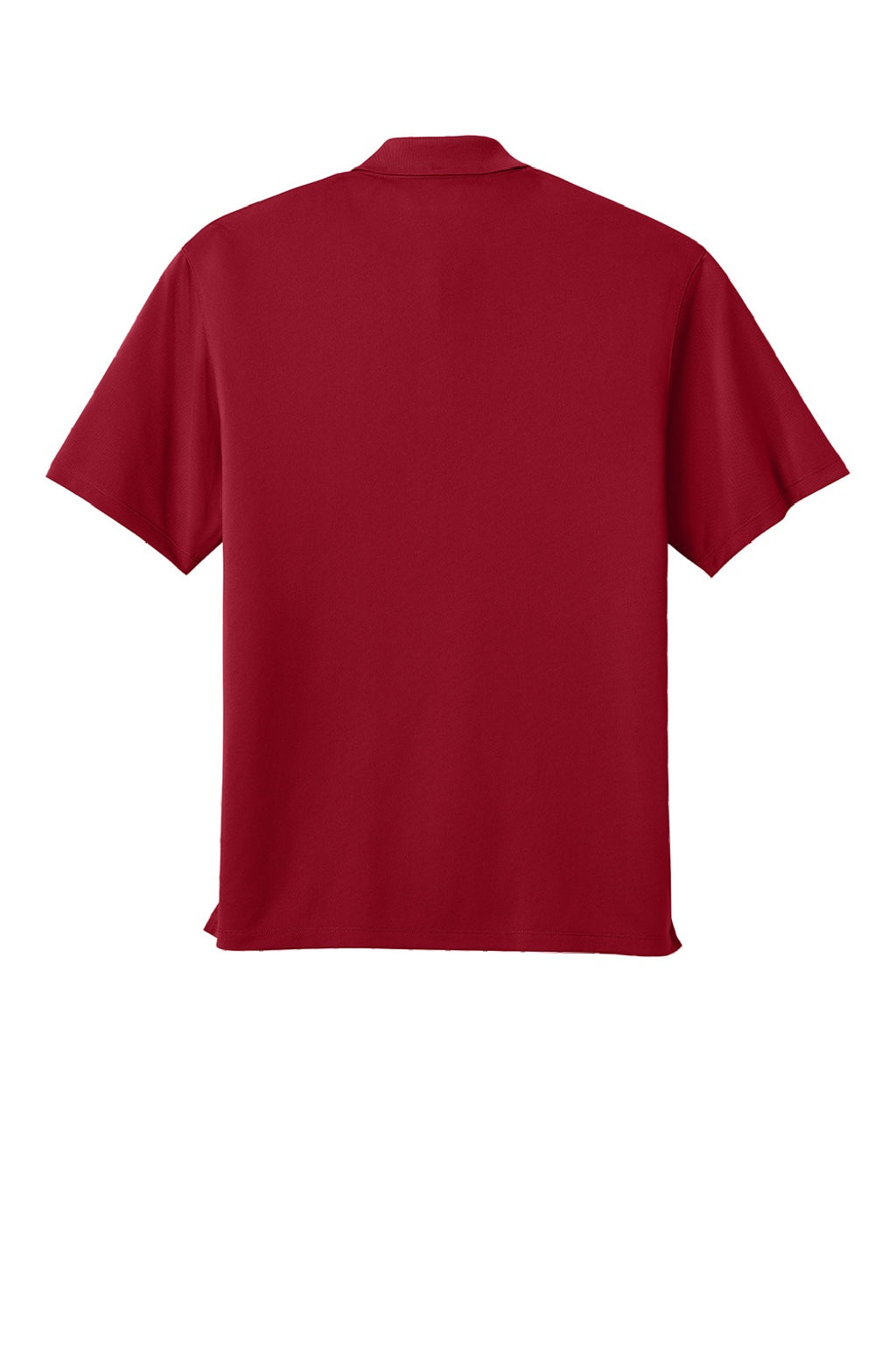 Port Authority K240 Mens Wearever Moisture Wicking Pique Short Sleeve Polo Shirt Rich Red Flat Back