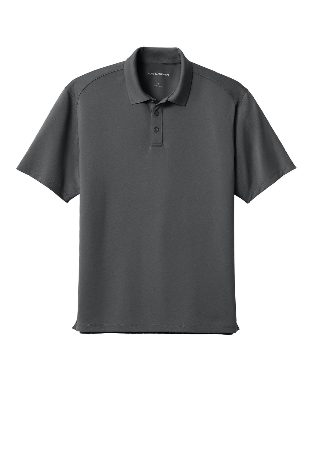 Port Authority K240 Mens Wearever Moisture Wicking Pique Short Sleeve Polo Shirt Storm Grey Flat Front