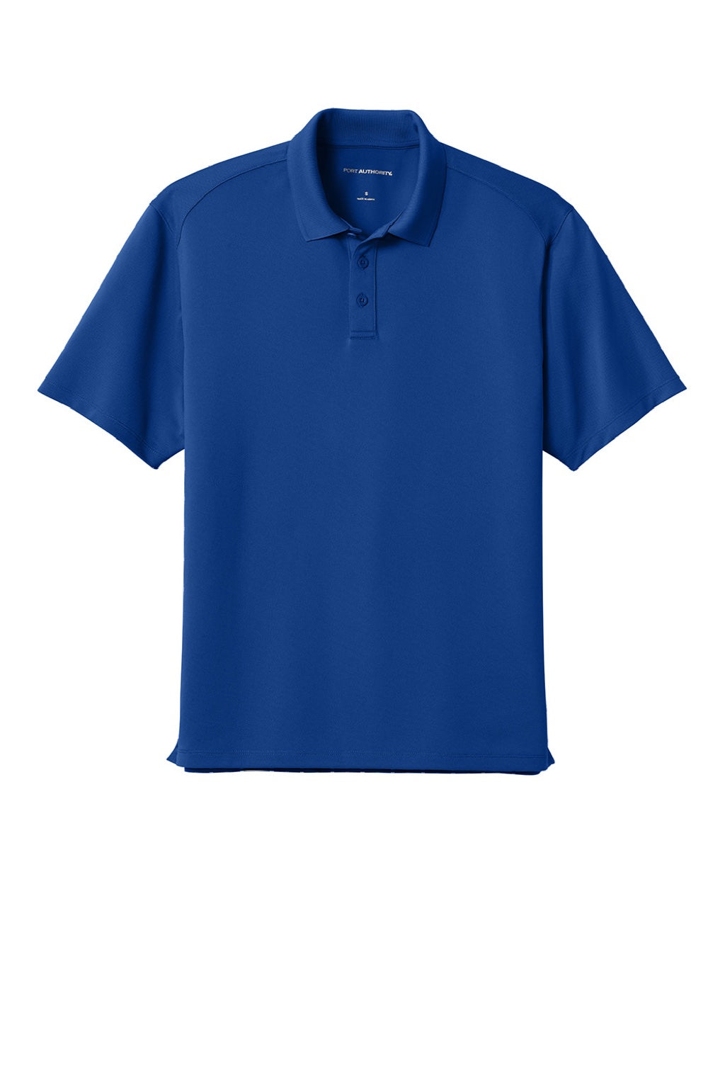 Port Authority K240 Mens Wearever Moisture Wicking Pique Short Sleeve Polo Shirt True Royal Blue Flat Front