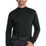 Port Authority Mens Long Sleeve Mock Neck T-Shirt - Black