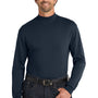 Port Authority Mens Long Sleeve Mock Neck T-Shirt - Navy Blue