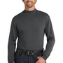 Port Authority Mens Long Sleeve Mock Neck T-Shirt - Steel Grey