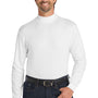 Port Authority Mens Long Sleeve Mock Neck T-Shirt - White