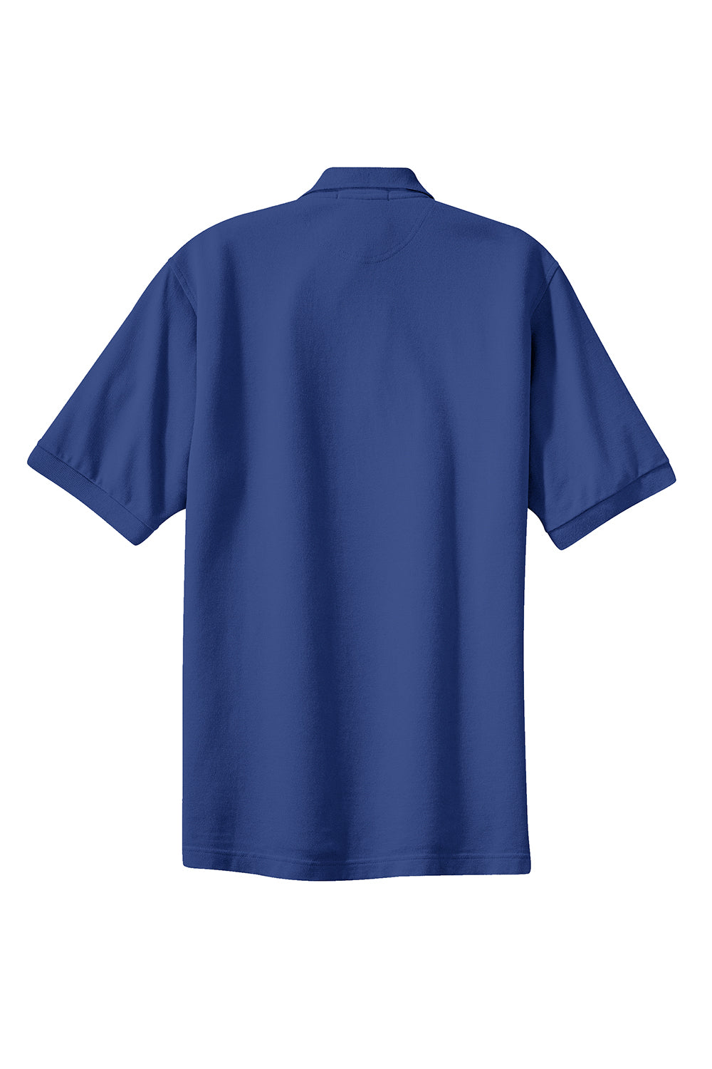 Port Authority K420/TLK420 Mens Shrink Resistant Short Sleeve Polo Shirt Royal Blue Flat Back