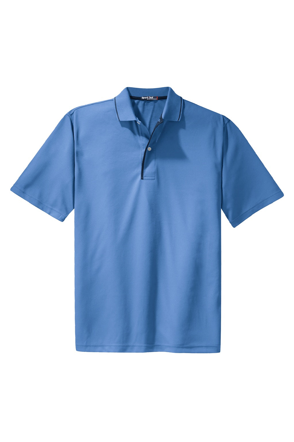 Sport-Tek K467 Mens Dri-Mesh Moisture Wicking Short Sleeve Polo Shirt Blueberry/Navy Blue Flat Front