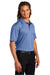 Sport-Tek K467 Mens Dri-Mesh Moisture Wicking Short Sleeve Polo Shirt Blueberry/Navy Blue Model 3q