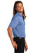 Sport-Tek K467 Mens Dri-Mesh Moisture Wicking Short Sleeve Polo Shirt Blueberry/Navy Blue Model Side