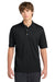 Sport-Tek K469/TK469 Mens Dri-Mesh Moisture Wicking Short Sleeve Polo Shirt Black Model Front