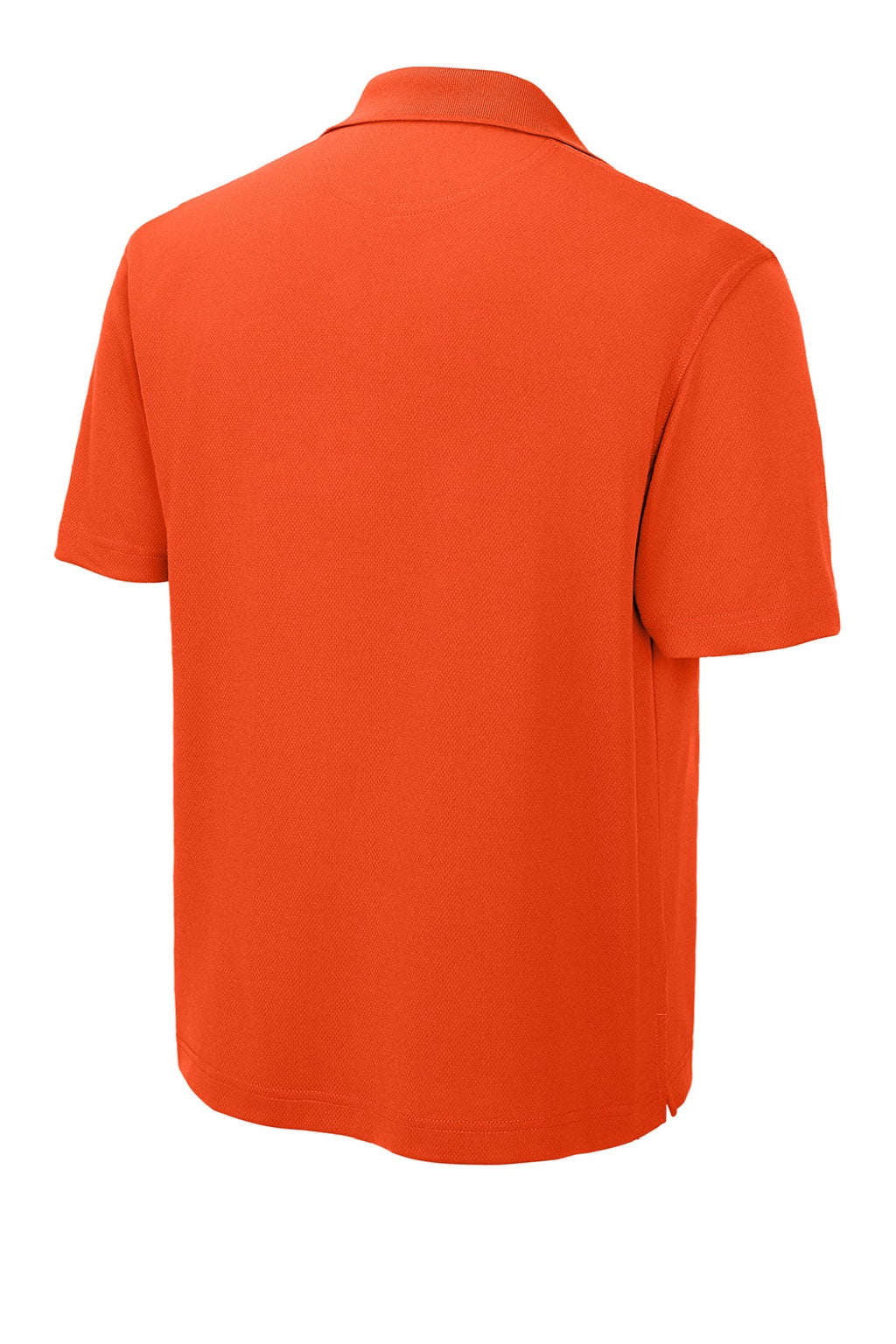 Sport-Tek K469/TK469 Mens Dri-Mesh Moisture Wicking Short Sleeve Polo Shirt Bright Orange Flat Back