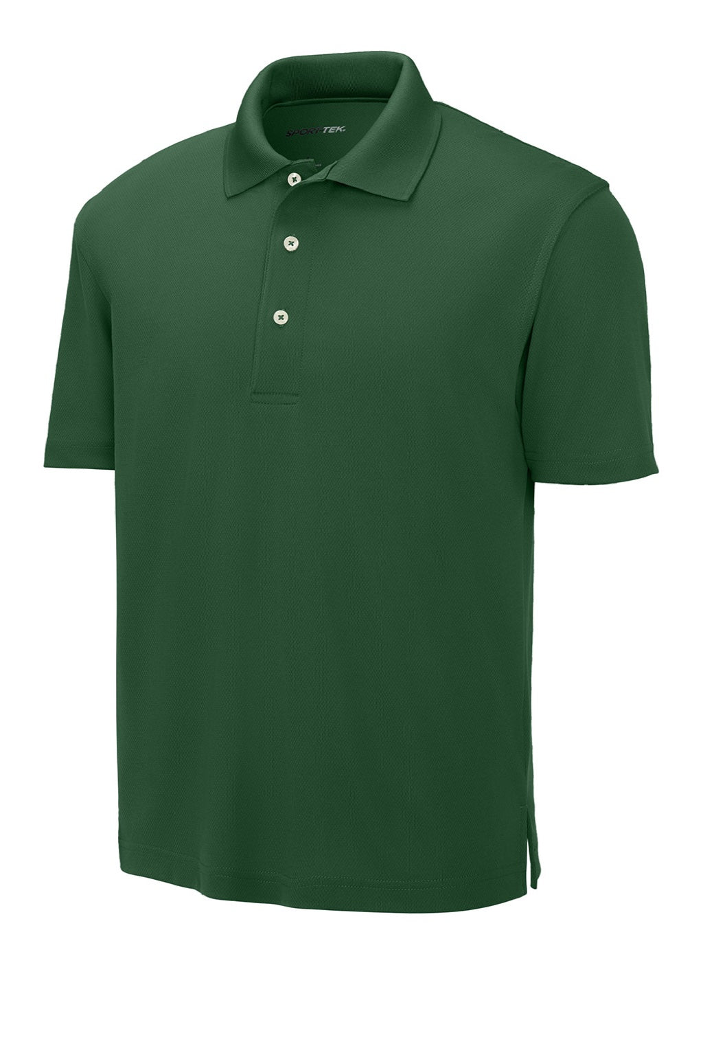 Sport-Tek K469/TK469 Mens Dri-Mesh Moisture Wicking Short Sleeve Polo Shirt Forest Green Flat Front