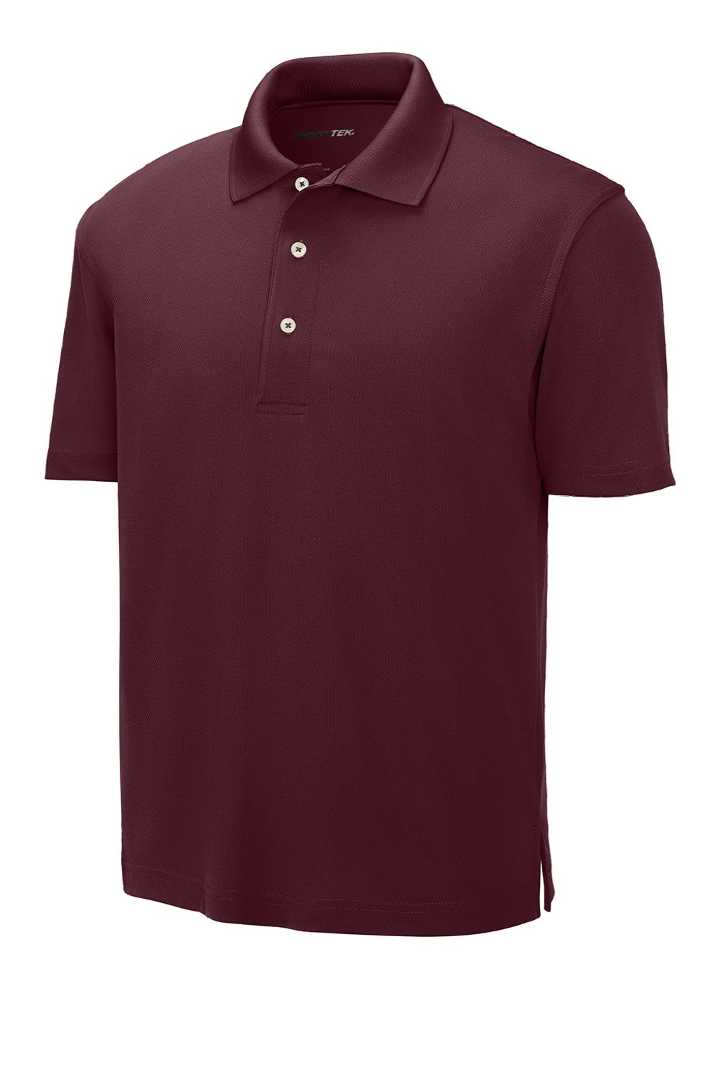 Sport-Tek K469/TK469 Mens Dri-Mesh Moisture Wicking Short Sleeve Polo Shirt Maroon Flat Front