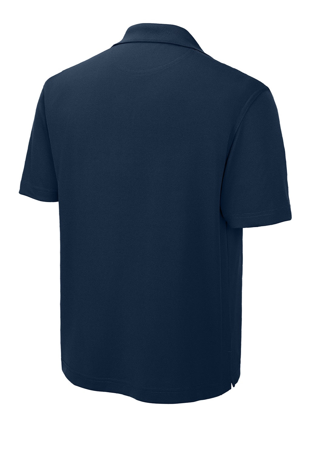 Sport-Tek K469/TK469 Mens Dri-Mesh Moisture Wicking Short Sleeve Polo Shirt Navy Blue Flat Back