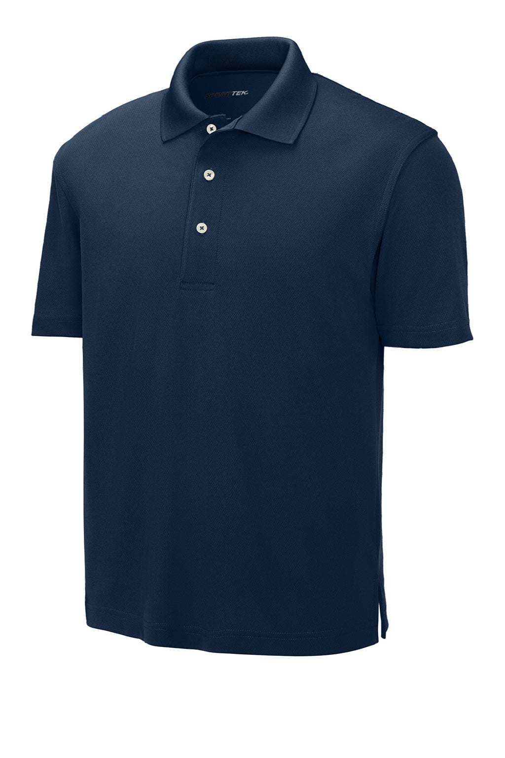 Sport-Tek K469/TK469 Mens Dri-Mesh Moisture Wicking Short Sleeve Polo Shirt Navy Blue Flat Front