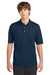 Sport-Tek K469/TK469 Mens Dri-Mesh Moisture Wicking Short Sleeve Polo Shirt Navy Blue Model Front
