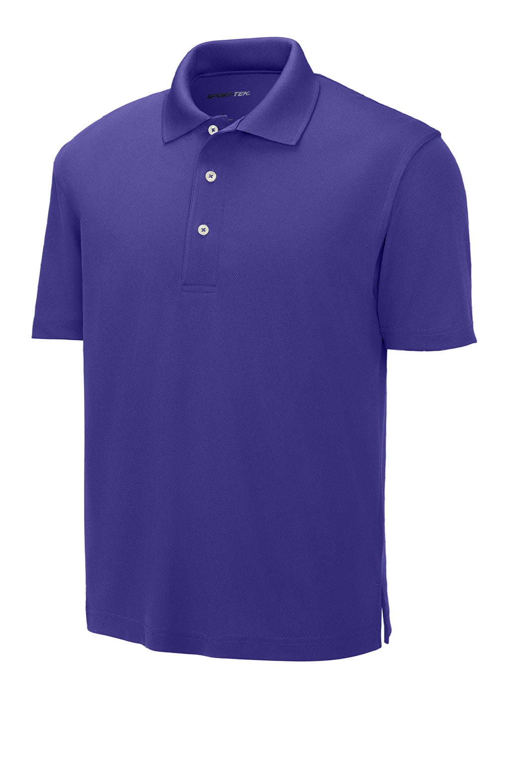 Sport-Tek K469/TK469 Mens Dri-Mesh Moisture Wicking Short Sleeve Polo Shirt Purple Flat Front
