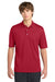 Sport-Tek K469/TK469 Mens Dri-Mesh Moisture Wicking Short Sleeve Polo Shirt Red Model Front