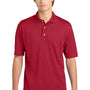 Sport-Tek Mens Dri-Mesh Moisture Wicking Short Sleeve Polo Shirt - Red