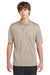 Sport-Tek K469/TK469 Mens Dri-Mesh Moisture Wicking Short Sleeve Polo Shirt Sandstone Model Front