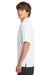 Sport-Tek K469/TK469 Mens Dri-Mesh Moisture Wicking Short Sleeve Polo Shirt White Model Side
