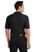 Port Authority K500P/TLK500P Mens Silk Touch Wrinkle Resistant Short Sleeve Polo Shirt w/ Pocket Black Model Back