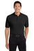 Port Authority K500P/TLK500P Mens Silk Touch Wrinkle Resistant Short Sleeve Polo Shirt w/ Pocket Black Model Front