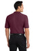 Port Authority K500P/TLK500P Mens Silk Touch Wrinkle Resistant Short Sleeve Polo Shirt w/ Pocket Burgundy Model Back