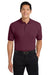 Port Authority K500P/TLK500P Mens Silk Touch Wrinkle Resistant Short Sleeve Polo Shirt w/ Pocket Burgundy Model Front