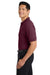 Port Authority K500P/TLK500P Mens Silk Touch Wrinkle Resistant Short Sleeve Polo Shirt w/ Pocket Burgundy Model Side