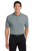 Port Authority K500P/TLK500P Mens Silk Touch Wrinkle Resistant Short Sleeve Polo Shirt w/ Pocket Cool Grey Model Front