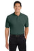 Port Authority K500P/TLK500P Mens Silk Touch Wrinkle Resistant Short Sleeve Polo Shirt w/ Pocket Dark Green Model Front