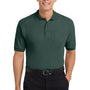 Port Authority Mens Silk Touch Wrinkle Resistant Short Sleeve Polo Shirt w/ Pocket - Dark Green