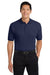 Port Authority K500P/TLK500P Mens Silk Touch Wrinkle Resistant Short Sleeve Polo Shirt w/ Pocket Navy Blue Model Front