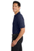 Port Authority K500P/TLK500P Mens Silk Touch Wrinkle Resistant Short Sleeve Polo Shirt w/ Pocket Navy Blue Model Side