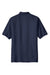 Port Authority K500P/TLK500P Mens Silk Touch Wrinkle Resistant Short Sleeve Polo Shirt w/ Pocket Navy Blue Flat Back