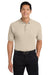 Port Authority K500P/TLK500P Mens Silk Touch Wrinkle Resistant Short Sleeve Polo Shirt w/ Pocket Stone Model Front
