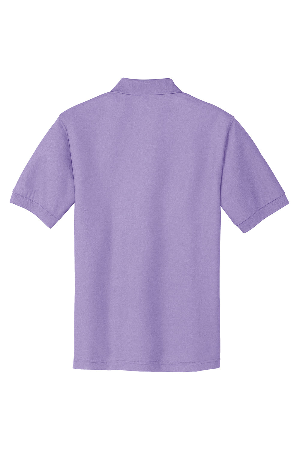 Port Authority K500/TLK500/K500ES Mens Silk Touch Wrinkle Resistant Short Sleeve Polo Shirt Bright Lavender Purple Flat Back