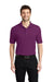 Port Authority K500/TLK500/K500ES Mens Silk Touch Wrinkle Resistant Short Sleeve Polo Shirt Deep Berry Purple Model Front