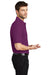 Port Authority K500/TLK500/K500ES Mens Silk Touch Wrinkle Resistant Short Sleeve Polo Shirt Deep Berry Purple Model Side