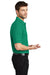Port Authority K500/TLK500/K500ES Mens Silk Touch Wrinkle Resistant Short Sleeve Polo Shirt Kelly Green Model Side