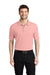 Port Authority K500/TLK500/K500ES Mens Silk Touch Wrinkle Resistant Short Sleeve Polo Shirt Light Pink Model Front
