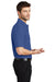 Port Authority K500/TLK500/K500ES Mens Silk Touch Wrinkle Resistant Short Sleeve Polo Shirt Mediterranean Blue Model Side