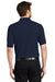 Port Authority K500/TLK500/K500ES Mens Silk Touch Wrinkle Resistant Short Sleeve Polo Shirt Navy Blue Model Back