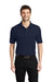 Port Authority K500/TLK500/K500ES Mens Silk Touch Wrinkle Resistant Short Sleeve Polo Shirt Navy Blue Model Front