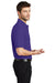 Port Authority K500/TLK500/K500ES Mens Silk Touch Wrinkle Resistant Short Sleeve Polo Shirt Purple Model Side